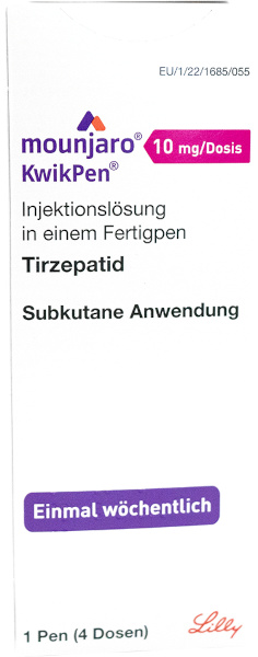Mounjaro 10mg/Dosis Kwikpen Injektionslösung 1 Pen (1Pen = Bedarf für 4 Wochen)